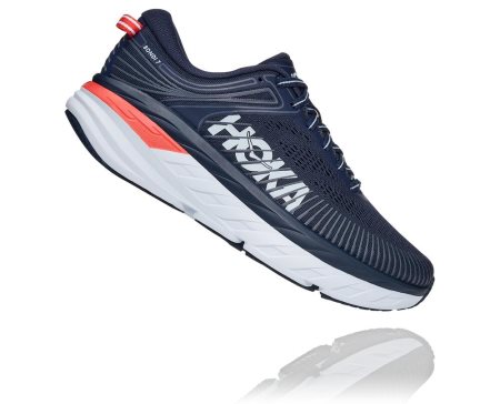 Hoka One One Bondi 7 Ženske Pohodni Čevlji Črna / Modra SI-042197P